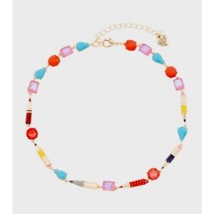 NWT Betsey Johnson Gold Tone Back To School Collar Necklace Pencil & Gemstone